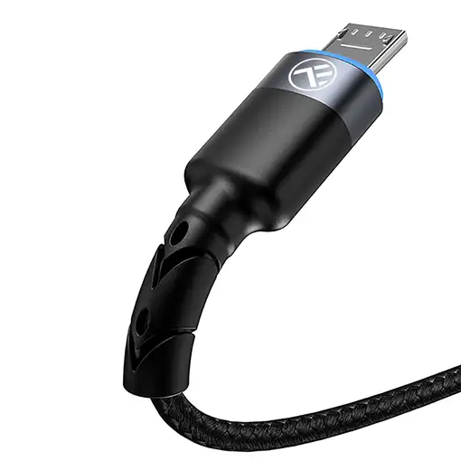 Cable de datos Tellur USB a Micro USB con luz LED, 1,2 m, negro