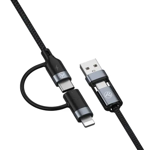 Cable de datos Tellur 4 en 1 USB/Tipo-C a Tipo-C Lightning