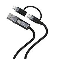 Cable de datos Tellur 4 en 1 USB/Tipo-C a Tipo-C Lightning