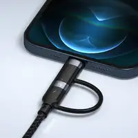Cable de datos Tellur 4 en 1 USB/Tipo-C a Tipo-C Lightning