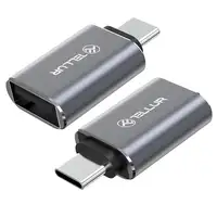 Adaptador USB-C (macho) a USB-A (hembra) Tellur, 10Gbps, 3A, aluminio