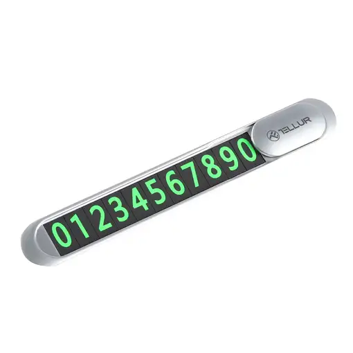 Tellur Tarjeta de número de teléfono de estacionamiento temporal