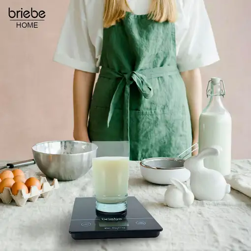 Báscula Cocina Digital Balanza Alta Precisión, Peso Comida hasta 5Kg Briebe,KW1163