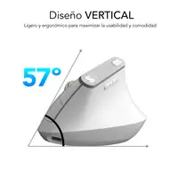 Ratón Nature Vertical Ergo Dual Mouse Batería Blanco