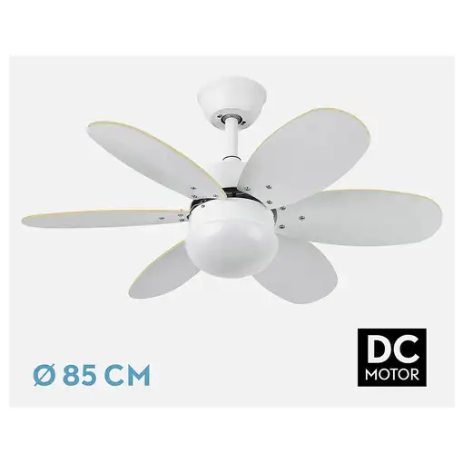 Fabrilamp 175791637 ventilador Multicolor, Blanco