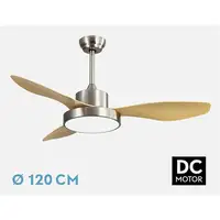 Fabrilamp 128591342 ventilador Haya, Níquel