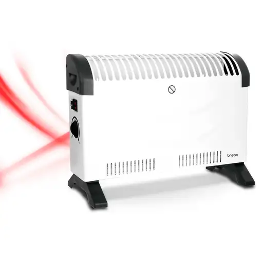 Convector Eléctrico Aire Caliente 3 Niveles Potencia, Portátil Briebe, 128215