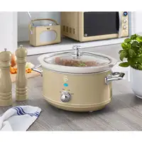 Retro Olla Cocción Lenta 3,5L,Recipiente Extraíble Antiadherente,SF17021CNEU SWAN