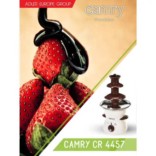 Fuente Chocolate Eléctrica, Cascada 3 Niveles, Capacidad 0,5 Kg, CR 4457, Camry