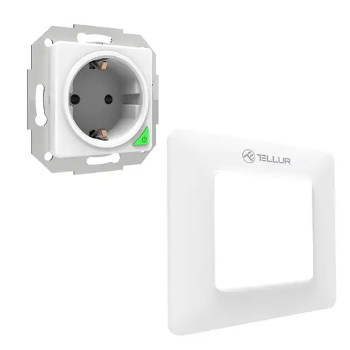 Enchufe de pared Tellur Smart WiFi, 3000W, 16A, blanco
