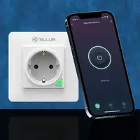 Enchufe de pared Tellur Smart WiFi, 3000W, 16A, blanco