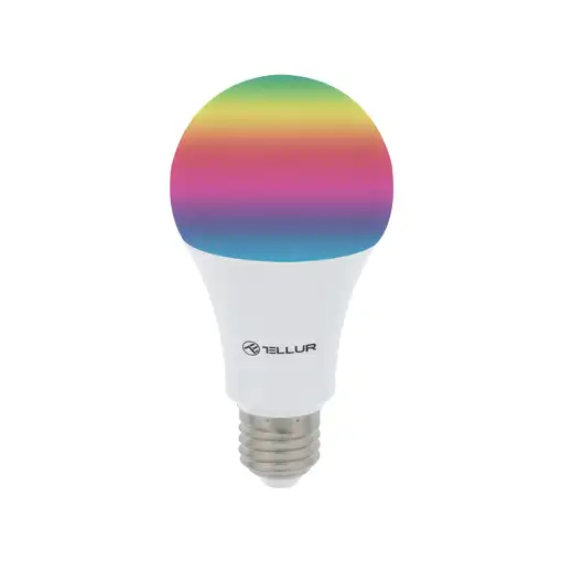 Bombilla Tellur Smart WiFi E27, 10W, blanco/cálido/RGB, atenuador