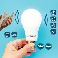 Bombilla Tellur Smart WiFi E27, 10W, blanco/cálido, regulador de intensidad