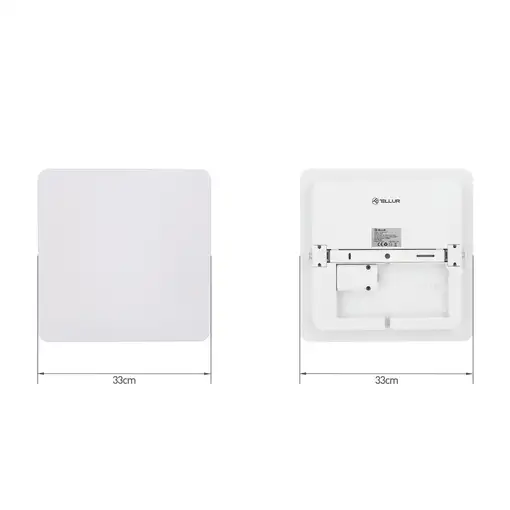 Tellur Smart WiFi Plafón de techo, RGB, blanco/cálido, cuadrado, blanco