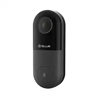 Timbre con video Tellur Smart WiFi, 1080P, PIR, con cable, negro