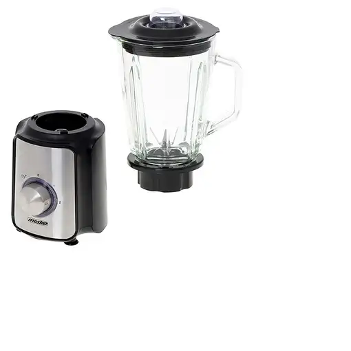 Batidora de Vaso, Jarra Cristal 1,5 Litros, 1000W, 2 Velocidades, MS 4080, Mesko