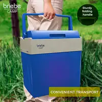 Nevera portátil eléctrica de viaje, 28 L, 12V-220V, CF1153BLU BRIEBE