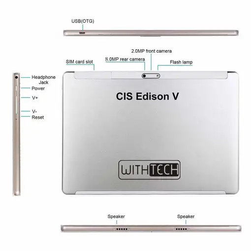 Tablet CIS Edison V 10' 6/64GB 3G Octa core Plata con funda