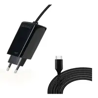 TooQ Cargador de portátil GAN USB-C PD 90W, Negro