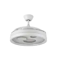 Ventilador DC TURIA blanco 3 aspas LED 3 tonos con mando