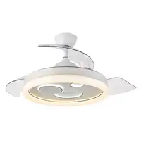 Ventilador DC TURIA blanco 3 aspas LED 3 tonos con mando