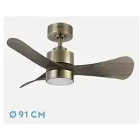 Fabrilamp 207791336 ventilador Oro, Roble