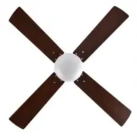 Ventilador DC Sofia cuero 4 aspas E27 reversible y mando