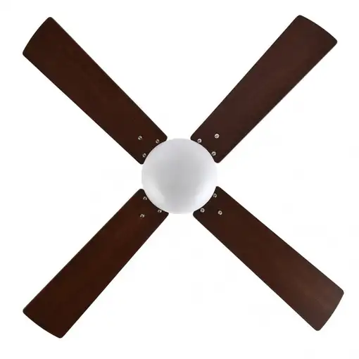 Ventilador DC Sofia cuero 4 aspas E27 reversible y mando