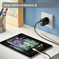 Cargador GAN de pared ultrarápido de 33W con 2 puertos: 1 USB-C 1 USB-A, NGS