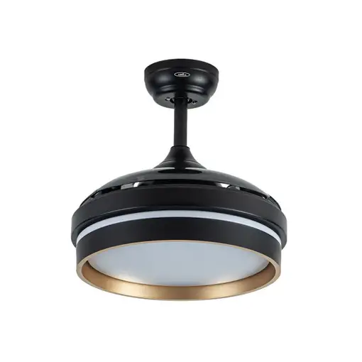 Ventilador Nalon negro/oro LED 48W 91 cm con mando