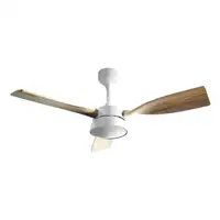 Fabrilamp Estio ventilador de techo blanco/haya, 132 cm, led, 3 aspas