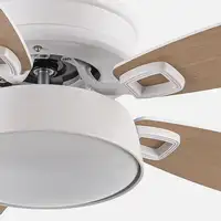 Fabrilamp Braw ventilador techo blanco/blanco haya, 5 aspas reversibles, led 30W