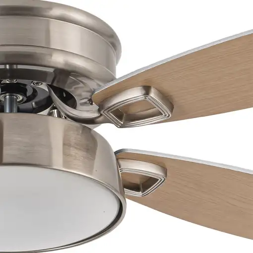 Fabrilamp Braw ventilador de techo niquel/plata haya, 5 aspas reversibles, led 30W