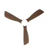 Ventilador DC Azabache negro/roble 3 aspas LED y temporizador