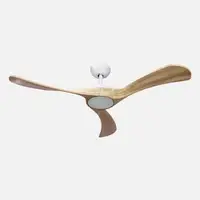 Ventilador DC Castelo blanco/haya LED 3 aspas 132cm con mando