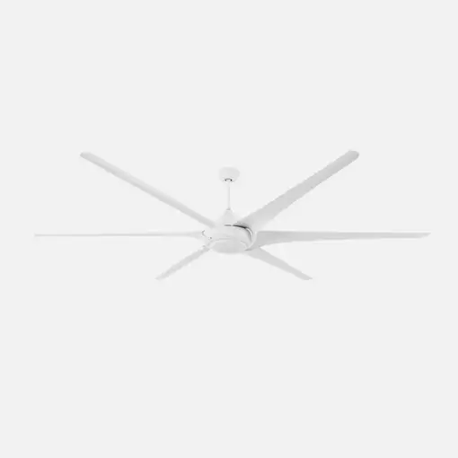 Ventilador LED blanco, 6 aspas, extra grande, mando y temporizador