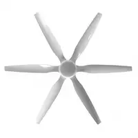 Ventilador LED blanco, 6 aspas, 6 vel., con mando y temporizador