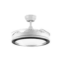 Ventilador DC PICOLO 72W blanco/negro con LED y aspas plegables