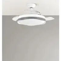 Fabrilamp Blondi ventilador de techo blanco/gris led 72W aspas plegables