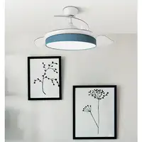 Ventilador DC Moda blanco/azul LED 91 cm con mando y memoria