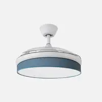 Ventilador DC Moda blanco/azul LED 91 cm con mando y memoria