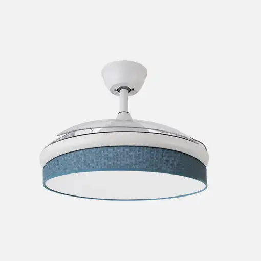 Ventilador DC Moda blanco/azul LED 91 cm con mando y memoria