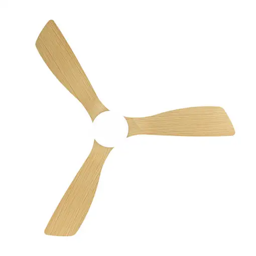 Ventilador DC Azabache blanco/haya 3 aspas LED y temporizador