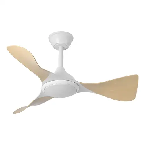 Fabrilamp Caiman ventilador de techo  blanco/haya Led 36W 3 aspas