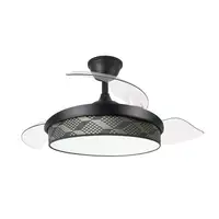 Ventilador DC Moda negro/tetris gris LED 91 cm con mando