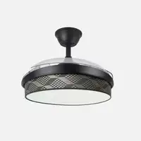 Ventilador DC Moda negro/tetris gris LED 91 cm con mando