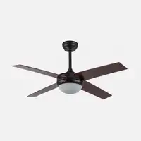 Ventilador DC Ciro marrón rústico 4 aspas nogal E27 y temporizador