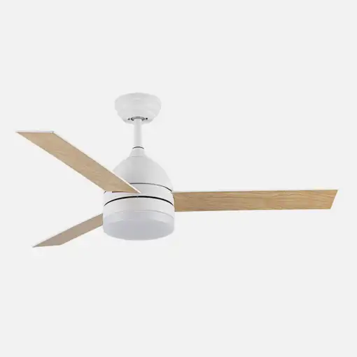 Ventilador DC Legio blanco LED 26W, 3 aspas y mando
