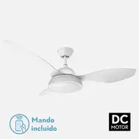 Fabrilamp Datoo ventilador de techo blanco, 3 aspas, led, con mando