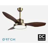 Fabrilamp 128599336 ventilador Oro, Roble